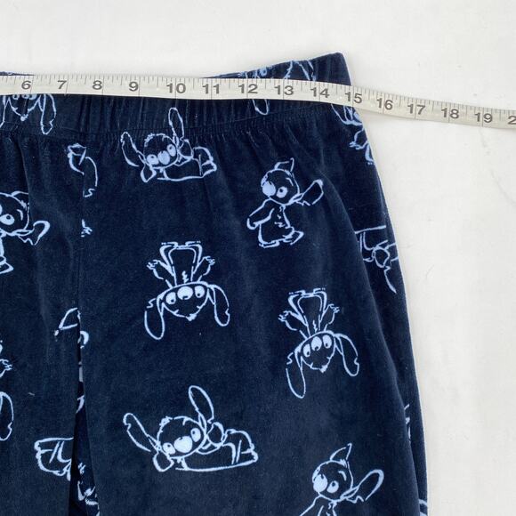 Disney Stitch Print Pajama Pants Jogger Navy Blue Size Medium - Picture 6 of 8